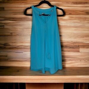 Mud Pie Sleeveless Sea Foam Blue Top